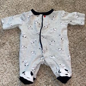Dalmatian onesie with matching hat